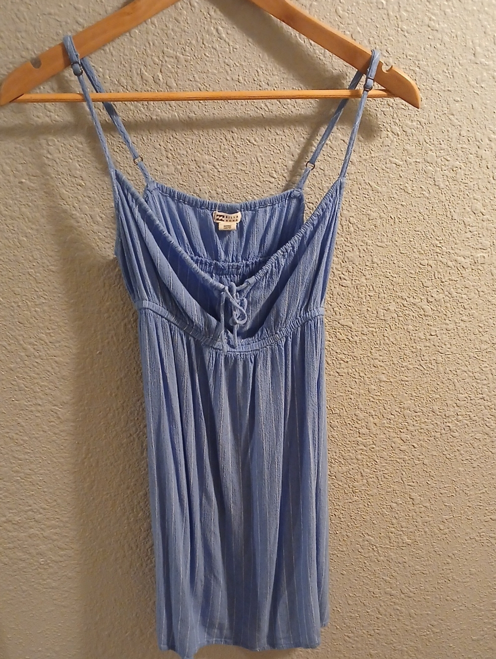 Billabong Light Blue Strappy Tie-Front Chemise